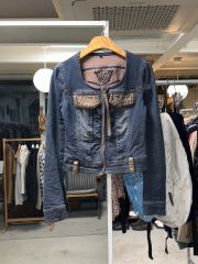 伊太利屋 デニムジャケット ビジュー装飾 y2k - メルカリ