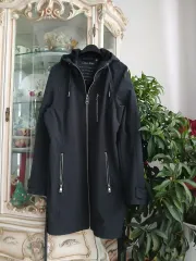 Calvin Klein カルバン・クライン ブラック ブラック フード ウール 起毛 コート S 55 細身66のサムネイル