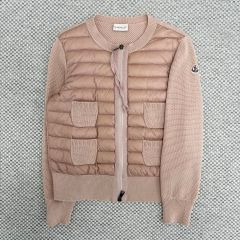 極美品 MONCLER カーディガン ハイブリッド ダウンジャケット ピンク