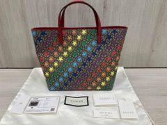 レア】GUCCI マルチカラー ハート柄 トートバッグ【仲里依紗 使用 