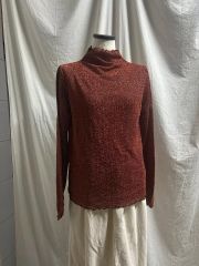 タグ付き未使用J&R フリルブラウス 長袖 ダークブラウン - メルカリ