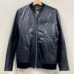 NANO universe / ナノユニバース ライダースジャケット シングルライダース 羊革 Sサイズ ブラック