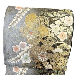 袋帯　振袖帯　唐織　桜花模様　花模様　鹿の子　金糸　着物　124b p ms 袋帯 振袖帯 唐織 桜花模様 藤の花 蝶 着物 015b p - メルカリ