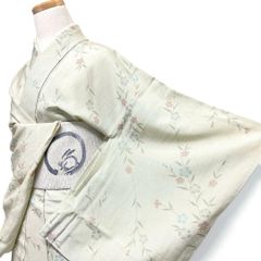 単衣 木綿着物 浴衣 Mサイズ ウィリアムモリス ピンパネル 新品未使用