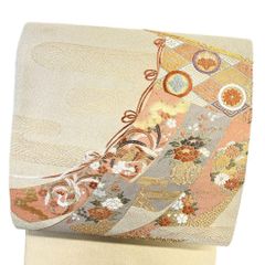 袋帯 綴れ織り 熨斗 鳳凰 牡丹 菊花 花菱 金糸 着物 042b p - メルカリ