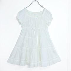 ピンクハウス★かぶせ段々ブラウス アイボリー系 シャーリング ギャザー&amp;フリルたっぷり♪z12707 ピンクハウス☆かぶせ段々ブラウス アイボリー系 シャーリング