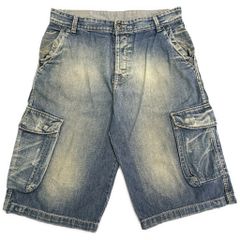 TRUE RELIGION BIG-T デニムカーゴショーツ 32 極太ステッチ - メルカリ