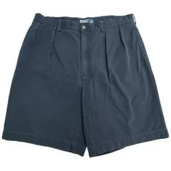 Polo by Ralph Lauren ポロ ラルフローレン TYLER SHORT 2タック チノショートパンツ ポロチノ ネイビー(メンズ W36)中古 古着 Y0332