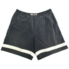 90年代 DKNY ダナキャランニューヨーク スイムショートパンツ ネイビー(メンズ L)中古 古着 Y0339のサムネイル