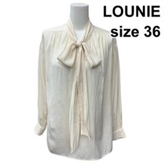 LOUNIE ルーニィ 7分袖パールボタンブラウス オフホワイト36 - メルカリ