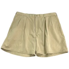 90年代 USA製 Polo by Ralph Lauren ポロ ラルフローレン 2タック チノショートパンツ ポロチノ 大きいサイズ(メンズ 40)中古 古着 Y0391