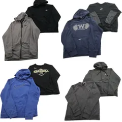 古着卸 まとめ売り ナイキ NIKE スウェット 8枚セット (メンズ M /L ) フーディー カレッジ風 ジップパーカー 中古 古着 NE3009