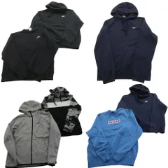 古着卸 まとめ売り ナイキ NIKE スウェット 7枚セット (メンズ S /M ) フーディー カモ柄 ジップパーカー スウォッシュ 中古 古着 NE3012