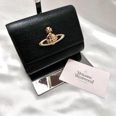 ◇極美品◇ヴィヴィアン　エグゼクティブ　三つ折り財布　オーブ×がま口　ブラック ◇極美品◇ヴィヴィアン エグゼクティブ 三つ折り財布 オーブ×がま口
