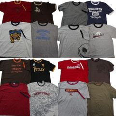 헌 옷 도매 정리 판매 링거 T셔츠 16장 세트 (맨즈 XL/2XL/3XL) 캐릭터 디즈니 칼리지풍 중고 헌 옷 NE3481