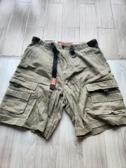 00s Abercrombie アバクロンビー ヴィンテージ ベルト付き カーゴ ハーフパンツ 30