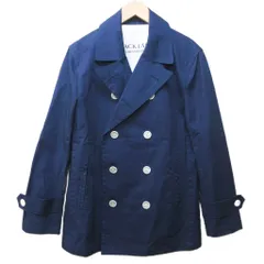 ブラックレーベルクレストブリッジ BLACK LABEL CRESTBRIDGE ジャケット ピーコート コットン ボンディング加工 ダブル M 青 ブルー 系 0105