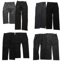 古着卸 まとめ売り ラスラー ブラックデニム パンツ 8枚セット ( メンズ 40/38/36 ) ストレート アメカジ 中古 古着 NE4422
