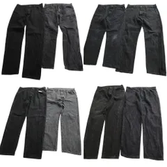 古着卸 まとめ売り ラスラー ブラックデニム パンツ 8枚セット ( メンズ 38/36 ) ストレート アメカジ  中古 古着 NE4441