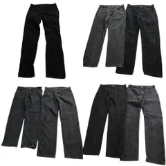 古着卸 まとめ売り ラスラー ブラックデニム パンツ 7枚セット ( メンズ 35/34 ) フェード アメカジ 中古 古着 NE4444