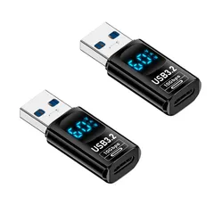 USB-C to USB-A変換アダプタ (2個セット) 出力スクリーン表示 36W急速充電 10Gbps超高速データ転送 USB 3.2 Gen 2 変換アダプター スマートフォン、タブレット、ノートパソコンなどUSB-C機器対応