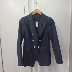 オリーブ デ オリーブ ネイビー ダブル ジャケット