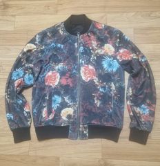 完売商品 H&M 薔薇花柄 ブルゾン リバーシブル メンズL程度レア！希少 