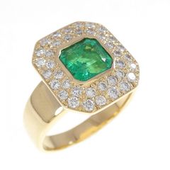 K18ダイヤモンド エメラルド リング超絶技巧リング1.25ct - メルカリ