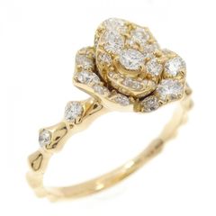新品☆ダイヤモンド ローズカット 18金リング 鑑別書付き - メルカリ