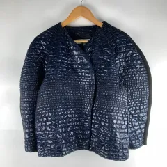 KENZO ケンゾー 光沢 ネイビー キルティング ジャケット 36 251206のサムネイル