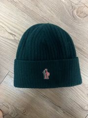 MONCLER モンクレール グリーン ニット帽 ビーニー グルノーブル ロゴ