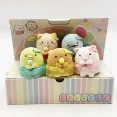 [セット] すみっコぐらし 7周年 てのりぬいぐるみ5種 マイク + オンステージ