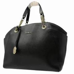 フルラ FURLA トートバッグ チェーンショルダー ブラック レザー ゴールド金具 肩掛け 大容量 通勤 通学 レディース 上品 シンプル 人気 定番 ビジネス カジュアル 高級感 ブランドバッグ エレガント きれいめ お出かけ デイリー フォーマル ギフト