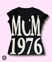 MCM ブラック 1976 プリンティング 半袖 Tシャツ 55のサムネイル