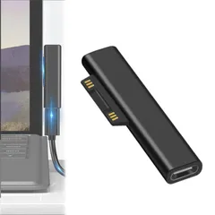 LKCCTK 急速充電アダプタ アダプター 変換 軽量で携帯便利 充電保護 コネクタ15V/3A PD出力をサポート65W PD Type-C充電器必要 Surface Pro 6/5/4/3 Laptop 1/2/3/4/5 Book用