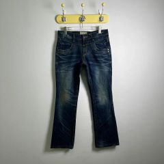 希少】 ロリータジーンズ デニム M テディベア ハート 刺繍 y2k 00s