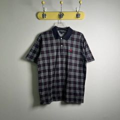 希少 90s Burberrys バーバリー ノバチェック 半袖 ポロシャツ BURBERRY - 90s Burberrys バーバリーズ ノバチェック ポロシャツの