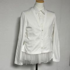 TRADING MUSEUM購入 王道切りっぱなしホワイトフリル長袖シャツ - メルカリ