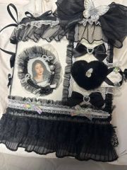 ♡現品限り♡ デコバインダー マカロンバインダー レッド×黒 ドット B7 ♡現品限り♡ デコバインダー マカロンバインダー レッド×黒 ドット B7