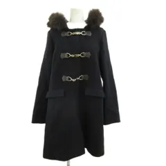 レストローズ L'EST ROSE ダッフルコート アウター ウール M ネイビー 紺 ファー付きフード 長袖 ロング丈 /PP ■ECB004のサムネイル