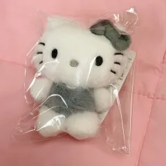 ハローキティ ウール モノトーン グレー 8cm キーホルダー