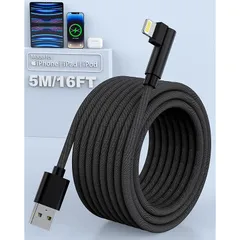 【新品】 iPhone 充電ケーブル 5m ロング Apple MFi認証 オリジナル Lightning to USBケーブル、高速充電16フィート Apple 充電ケーブル iPhone 14/13/12/11/XS/XSMax/XR/X/8/7 Pl 1