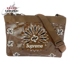 美品 Supreme シュプリーム bandana tarp side bag ブラウン ナイロン ショルダーバッグ ポシェット レディース 601828【中古】のサムネイル