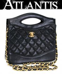 シャネル CHANEL ココマーク2WAYバニティ 4番台 ブラック GD金具 