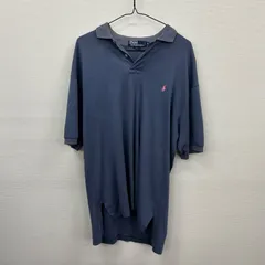 Y491 POLO by RalphLaulen ポロシャツ M ネイビー ワンポイントロゴ ポロバイラルフローレン 古着卸 アメリカ仕入