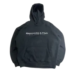Abercrombie & Fitch アバクロ パーカー ブラック ロゴ 裏起毛 フーディー スウェット ゆるだぼ メンズ レディース ストリート