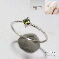 鑑別書付】極上❣️シルバー製モルダバイトリング - メルカリ