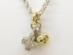 フォリフォリ レディース ネックレス ■ シルバー925×一部K18ゴールド クロス ハート FolliFollie□8D