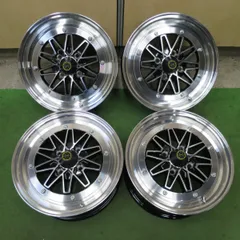 [送料無料] ほぼ未使用！美品★STAR SHARK Ⅱ 復刻版 14インチ スターシャーク 2 ホイール 14×6JJ PCD100/4H★6042201NGホのサムネイル