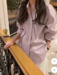 POPPY CANDY PUFF STRIPE SHIRT (PINK) - メルカリ